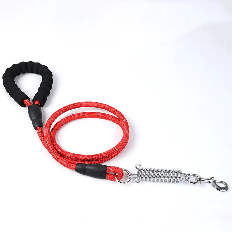 Spring Explosion-Proof Pet Leash with Reflective Nylon